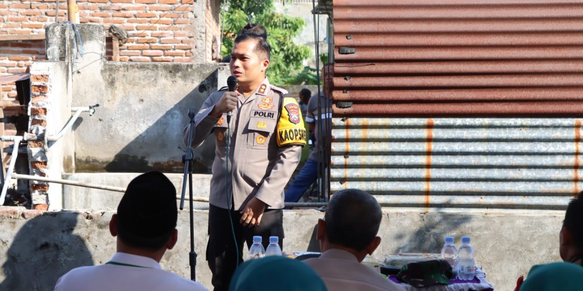 Polres Nganjuk Gelar Program Bedah Rumah dalam rangka HUT Bhayangkara Ke 78 