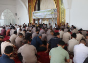 Tingkatkan Ketaqwaan Dan Kedisiplinan, Kapolres Pasuruan Gelar Binrohtal Bersama Anggota Dan Santunan Anak Yatim
