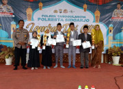 Anak Laki-Laki Mi Ma’Arif Desa Ketegan, Juara 1 Dai Cilik Polsek Tanggulangin 