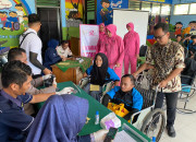 Sambut Hari Bhayangkara Ke-78, Polres Pasuruan Gelar Baksos Dan Pengobatan Gratis Untuk Kaum Disabilitas