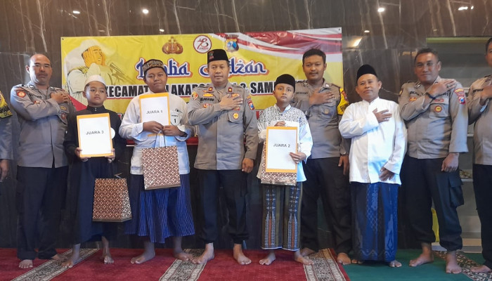 Jelang Hut Bhayangkara Ke-78 Tahun Polsek Lakarsantri Menggelar Lomba Adzan Se Kecamatan Lakarsantri Dan Sambikerep