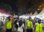 Polres Nganjuk Libatkan Tim Patroli Polwan Dalam Pengamanan Pesta Rakyat Dan Bazar Umkm