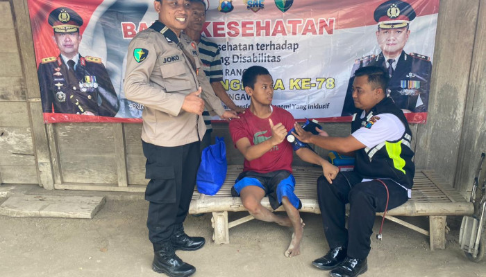 Hari Bhayangkara Ke – 78 Polres Ngawi Bakti Kesehatan Door To Door