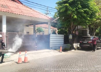 Cegah Demam Berdarah, Polres Gresik Gelar Fogging Serentak