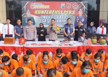 Operasi Sikat Semeru 2024, Satreskrim Polresta Sidoarjo dan Polsek Jajaran Panen 70 Tersangka 