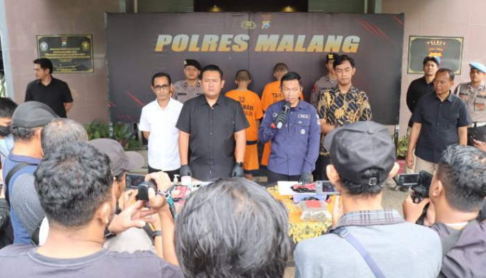 Polres Malang Bongkar Peredaran Narkoba Jaringan Lapas, 2 Kilogram Ganja Siap Edar Disita