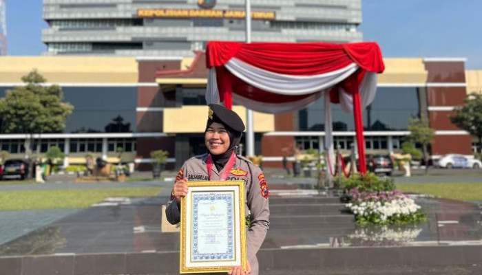 Bripda Gaby, Polwan Sidoarjo Juara Karate Internasional