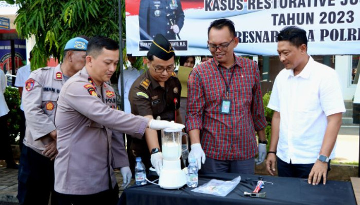 Wakapolres Tuban Pimpin Pemusnahan Barang Bukti Narkoba 