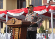 Kapolres Pasuruan Pimpin Upacara Kenaikan Pangkat Reguler Dan Pengabdian Personil Polres Pasuruan