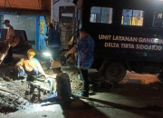 Pipa Induk Milik Delta Tirta Bocor, Petugas Gerak Cepat Lakukan Perbaikan 