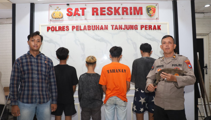 Polres Tanjungperak Kembali Amankan 6 Remaja Kelompok Gangster Team Error Surabaya