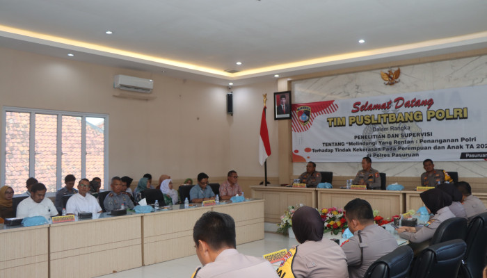 Tim Puslitbang Polri Melaksanakan Supervisi Di Polres Pasuruan Terkait Penanganan Tindak Kekerasan Pada Perempuan Dan Anak