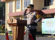 Wujudkan Tertib Berlalu Lintas, Kapolres Pasuruan Pimpin Apel Gelar Pasukan Operasi Patuh Semeru 2024