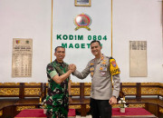 Sinergitas Tni-Polri Kapolres Magetan Dan Dandim Jalin Silaturahmi Siap Kawal Pilkada 2024