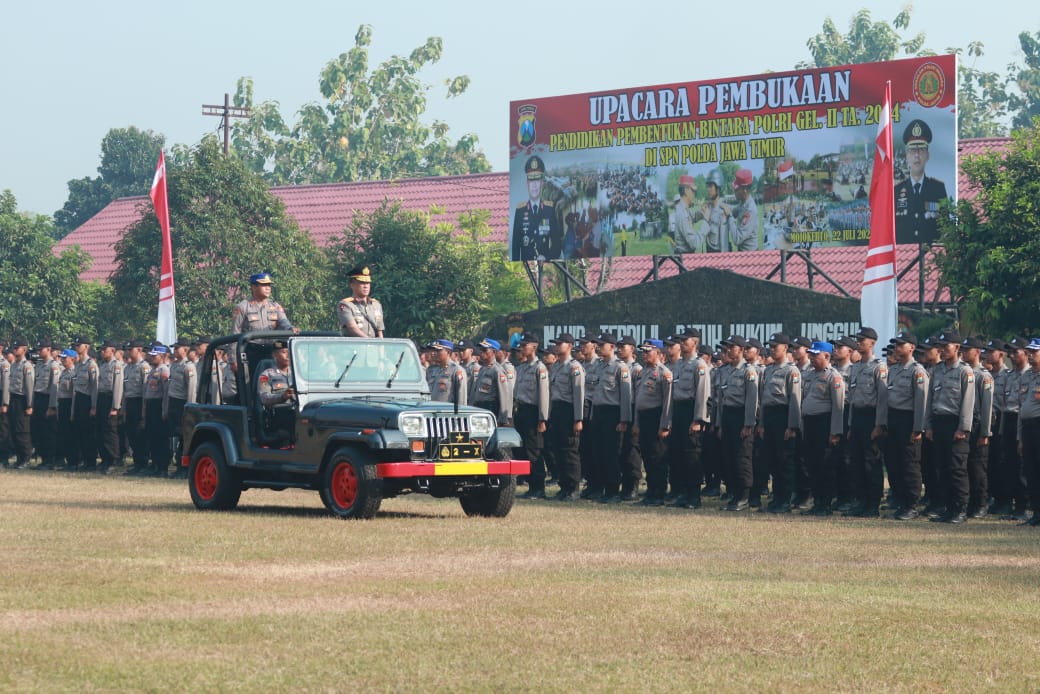 Wakapolda Jatim Pimpin Upacara Pembukaan Diktuba Polri Gelombang II Tahun 2024