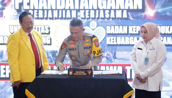 Polda Jatim Tandatangani Mou Dengan Bkkbn Dan Unidha Cegah Stunting Wujudkan Generasi Unggul