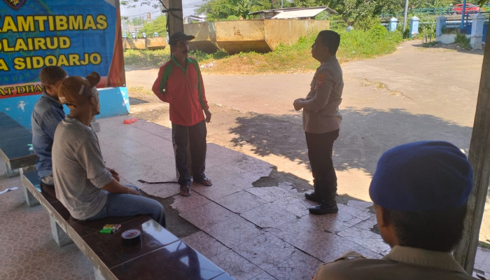 Satpolairud Polresta Sidoarjo Serap Aspirasi Kamtibmas Kawasan Pesisir