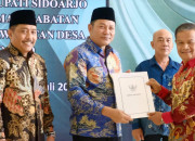 315 Anggota Bpd Se-Kabupaten Sidoarjo Terima Sk Perpanjangan Masa Jabatan