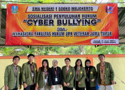 Sosialisasi Penyuluhan Hukum Bertema “Cyberbullying” Di Sman 1 Sooko Mojokerto Oleh Mahasiswa Upn “Veteran“Jawa Timur