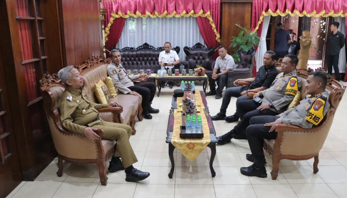 Kapolres Nganjuk Bertemu Pj Bupati, Perkuat Sinergisitas Serta Satukan Visi Dan Misi