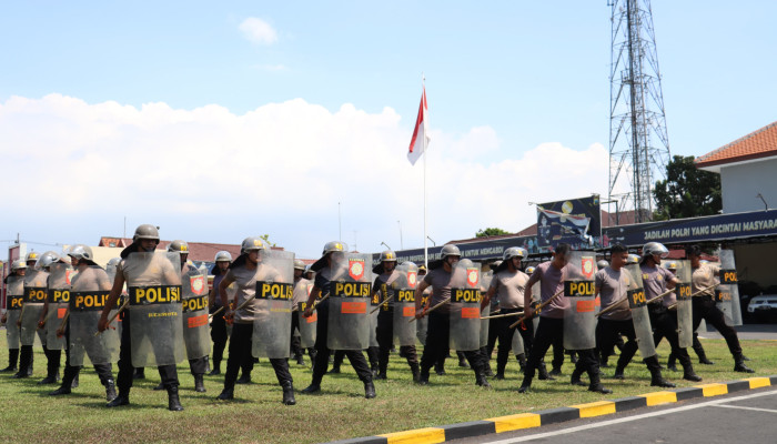 Jelang Pilkada 2024 Polres Mojokerto Kota Tingkatkan Kemampuan Dalmas