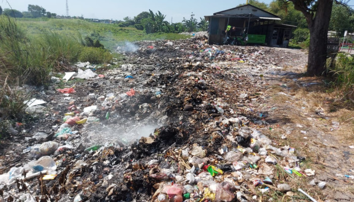 Pembakaran Sisa Sampah Tps3R Desa Trosobo Sidoarjo Secara Terbuka Dikeluhkan Warga