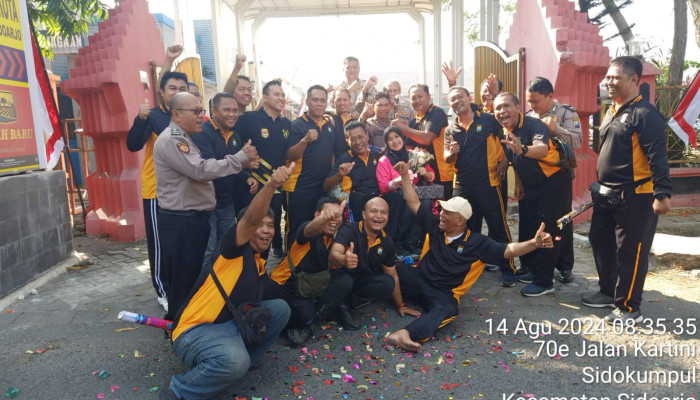 Kapolsek Sidoarjo Kota, Iringi Pelepasan Masa Purna Kanit Intelkam