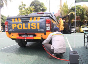 Dukung Kesehatan Lingkungan, Polres Malang Gelar Uji Emisi Kendaraan Dinas
