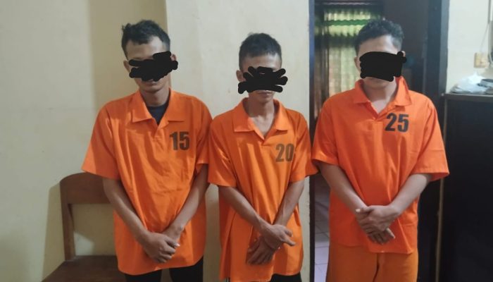 Polres Nganjuk Tangkap Tiga Pelaku Pengeroyokan Di Baron, Kejadian Dipicu Saling Ejek Saat Malam Tahun Baru