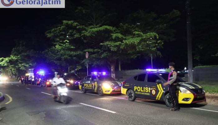 Polresta Banyuwangi Gelar Patroli Gabungan Skala Besar Antisipasi Balap Liar