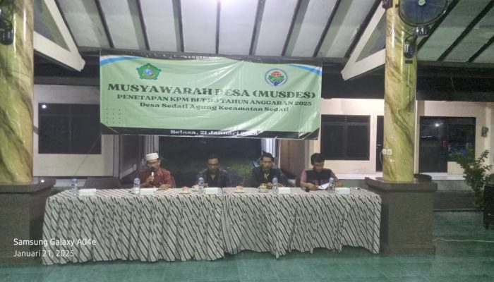 Pemdes Sedati Agung Gelar Musdes Penetapan Penerima Blt-Dd Ta 2025