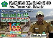 Kepala Desa Bringinbendo Taman Mengucapkan Selamat Dan Sukses Hari Jadi Ke -166 Kabupaten Sidoarjo