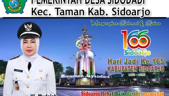 Pemerintah Desa Sidodadi Mengucapkan Selamat Dan Sukses Hari Jadi Ke – 166 Kabupaten Sidoarjo