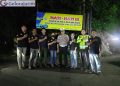 Polisi Pasang Banner Himbauan Rawan Kecelakaan Lalu Lintas di Jalan Raya Trosobo