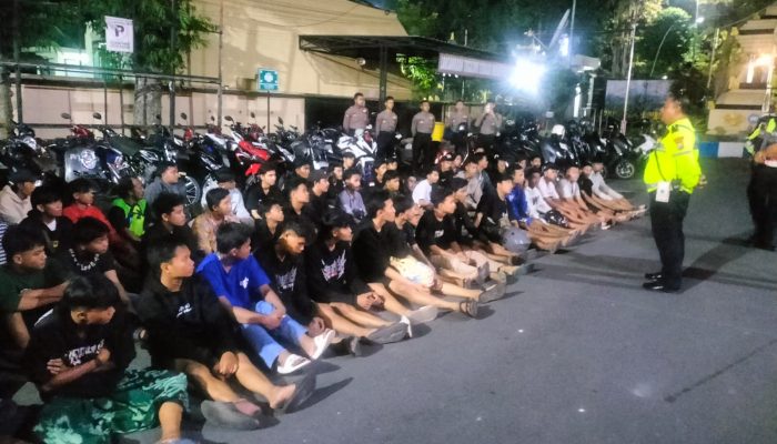 Polres Lumajang Amankan 40 Unit Motor Diduga Terlibat Balap Liar