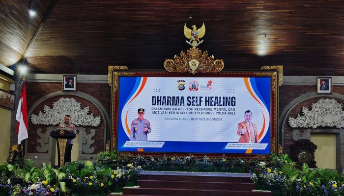 Mantapkan Program Unggulan Kapolda, Thanks Institute Beri Self Healing Ke Seluruh Polres Di Polda Bali 