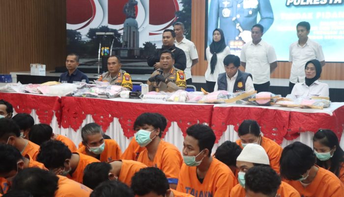 Polresta Sidoarjo Berhasil Ungkap 110 Kasus Narkoba Dan Ringkus 134 Tersangka