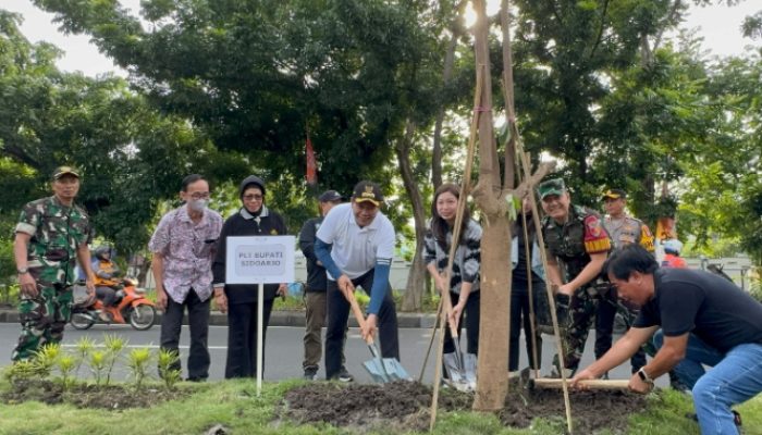 Mitra Keluarga Regional Jawa Timur Gelar Program Csr Penghijauan Kota, Plt. Bupati Sidoarjo Tanam 125 Bibit Pohon Pule