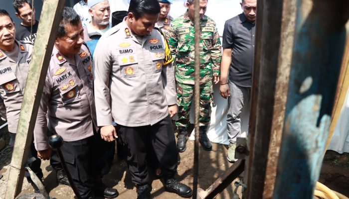 Jelang Ramadhan Polres Kediri Bangun Sumur Bor Untuk Mushola Di Desa Damarwulan