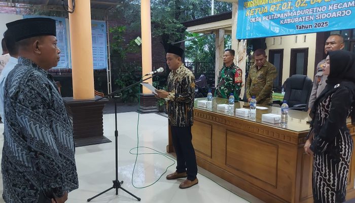 Kukuhkan Pengurus Lpmd Yang Baru , Kades Pertapan Maduretno Taman Berharap Bisa Bersama – Sama Membangun Desa