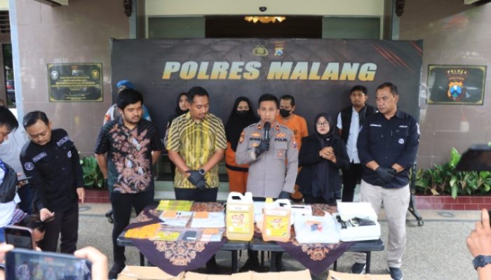 Polres Malang Bongkar Sindikat Pemalsuan Minyak Goreng Merek Sunco, Pasutri Jadi Tersangka