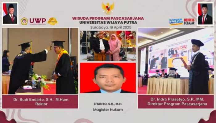 Efianto, Pimpinan Media Beritaplus.id Sabet Gelar Magister Hukum