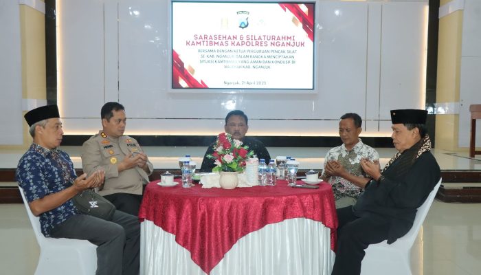 Jalin Persatuan, Kapolres Nganjuk Gelar Sarasehan Kamtibmas Bersama Ketua Perguruan Silat