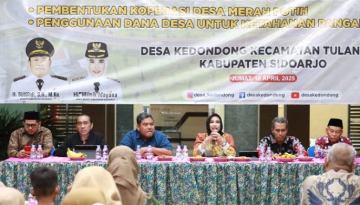 Wabup Sidoarjo Hj. Mimik Idayana Hadiri Sosialisasi Dan Musyawarah Desa Di Kedondong, Dorong Pembentukan Koperasi Dan Ketahanan Pangan