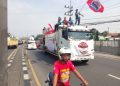 Demo Sopir Truk, Ruas Jalan Taman Sidoarjo Arah Surabaya Macet Total