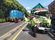 Sruduk Truk Didepannya, Pengemudi Truk Tewas Setelah Alami Luka Berat Dikepala