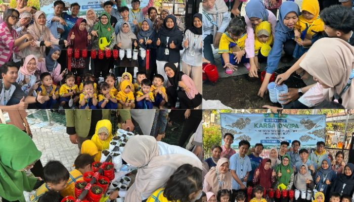 Ajarkan Cinta Lingkungan Sejak Dini, Mahasiswa Kkn-T Sdgs Upn Veteran Jawa Timur Ajak Anak Paud Menanam Sayuran Di Kelurahan Darmo