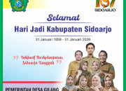 Pemdes Gilang Mengucapkan Selamat Hari Jadi Kabupaten Sidoarjo Ke-167.