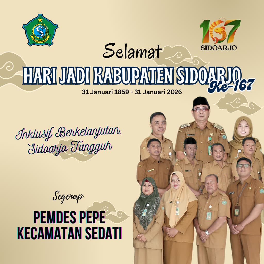 BPN Sidoarjo Mengucapkan Selamat Hari Jadi Kota Sidoarjo ke 167