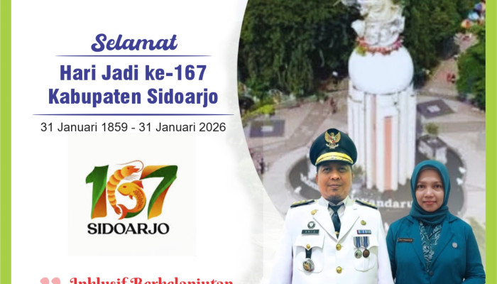 Camat Tanggulangin Beserta Ketua Tp Pkk Kecamatan Tanggulangin Mengucapkan Selamat Hari Jadi Sidoarjo Ke -167 Tahun